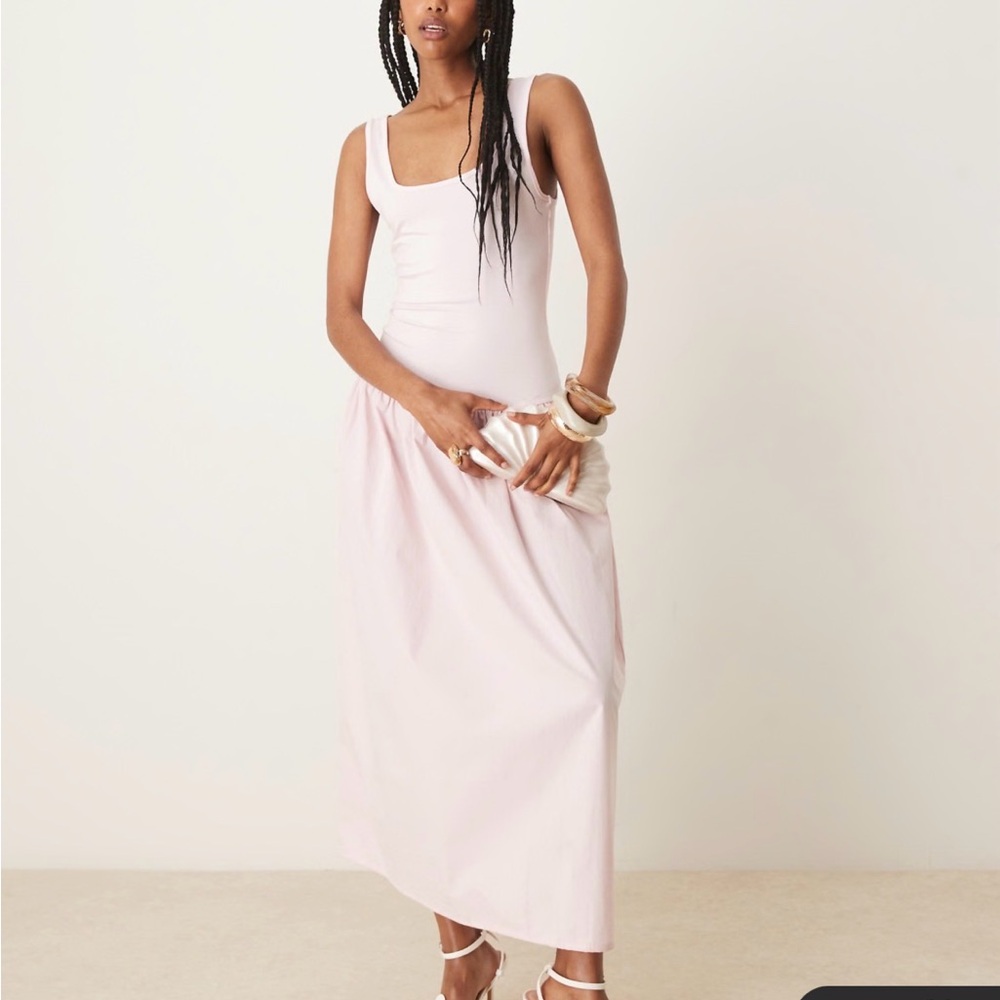 ASOS Light Pink Midi Dress